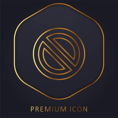 Yasaklanmış altın çizgi prim logosu veya simgesi