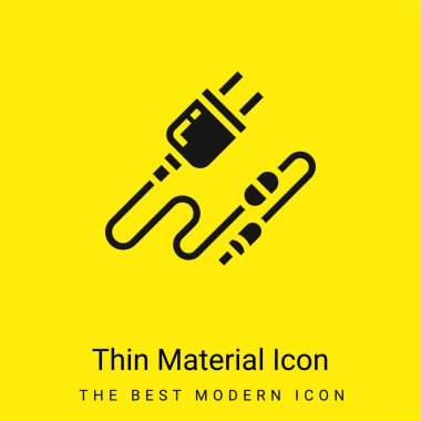 Battery minimal bright yellow material icon clipart