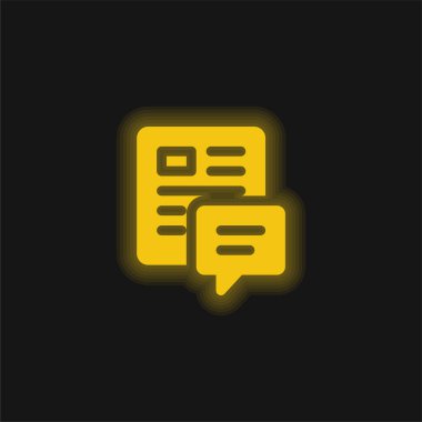 Parlayan sarı neon simgesini blokla