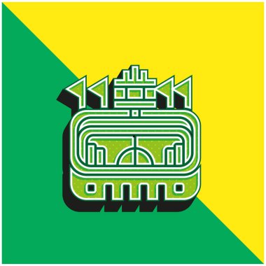 Arena Green ve sarı modern 3d vektör simgesi logosu