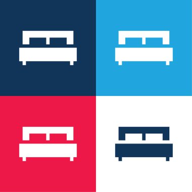 Yatak mavisi ve kırmızı dört renk en küçük simge kümesi