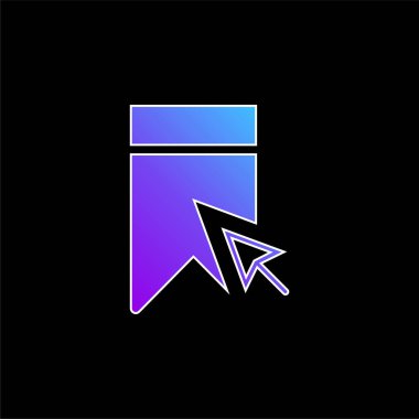 Yer imi mavi gradyan vektör simgesi