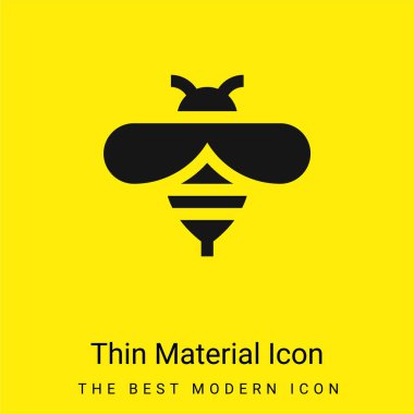 Bee minimal bright yellow material icon clipart