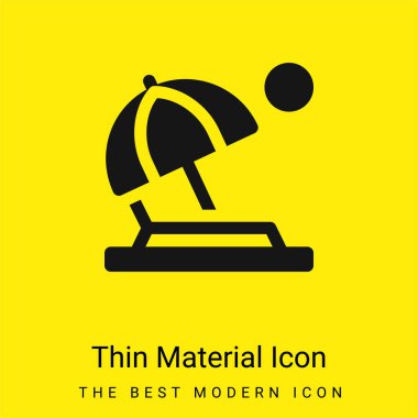 Plaj en az parlak sarı madde simgesi