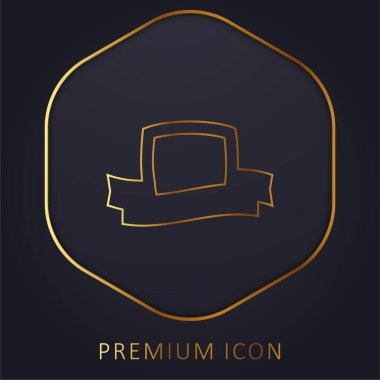 Ödül Sembolü Bir Kalkan ve Altın Çizgi prim logosu veya simgesi