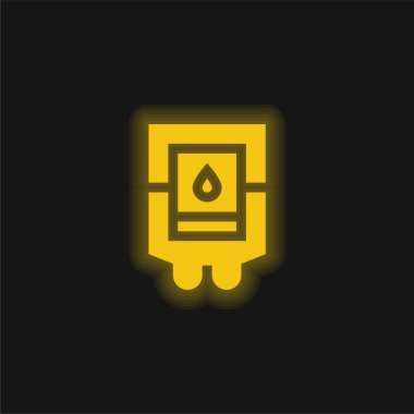 Kan Torbası sarı parlak neon simgesi