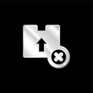 Kutu gümüş kaplama metalik simge