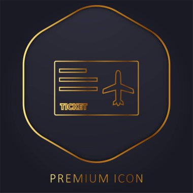 Uçak Uçuş Bileti Altın Hat prim logosu veya simgesi