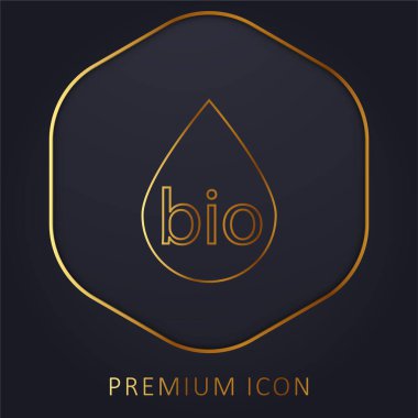 Biyo-yakıt altın hat prim logosu veya simgesi