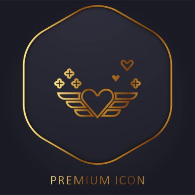 Melek altın çizgisi logosu veya simgesi