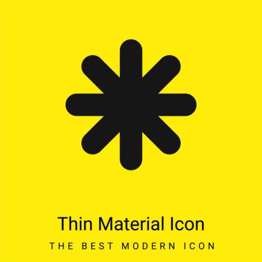 Asterisk Kara Yıldız Şekli En az parlak sarı madde simgesi