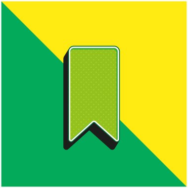 Yer imi Yeşil ve sarı modern 3d vektör simgesi logosu