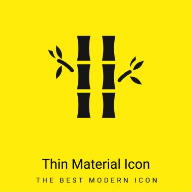 Bamboo minimal bright yellow material icon clipart