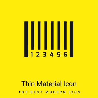 Barcode minimal bright yellow material icon clipart