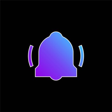 Alarm mavi gradyan vektör simgesi