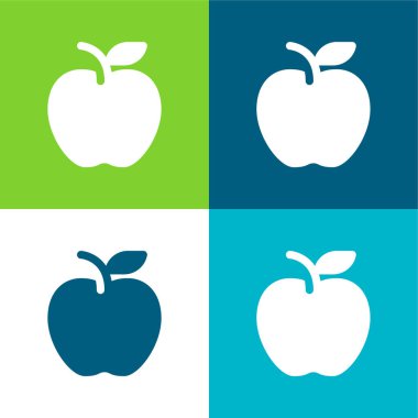 Apple Düz 4 renk en küçük simge kümesi