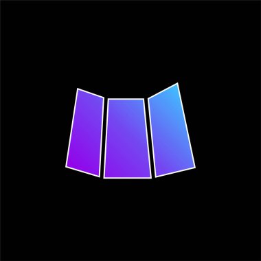 Siyah Yazdırılmış Kağıt Mavi Gradyan vektör simgesi