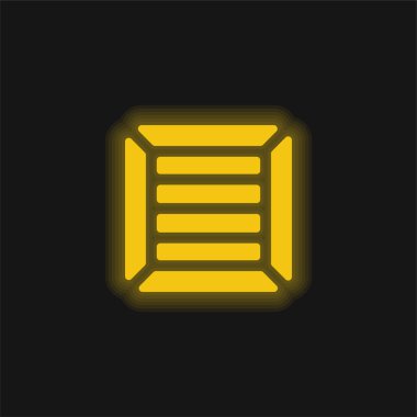 Kutu sarısı parlak neon simgesi