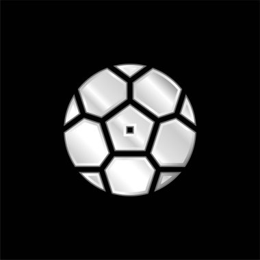 Top gümüş kaplama metalik simge