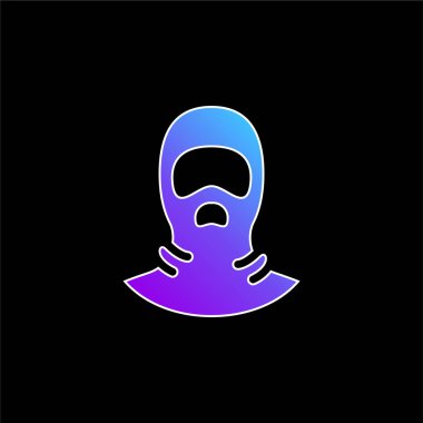 Kar maskesi mavi gradyan vektör simgesi