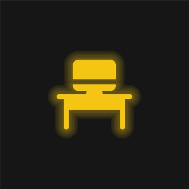 Yönetici sarı parlak neon simgesi