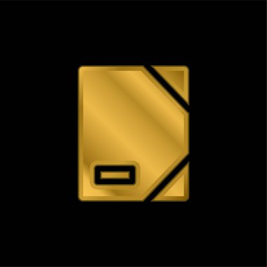Bağlayıcı altın kaplama metalik simge veya logo vektörü