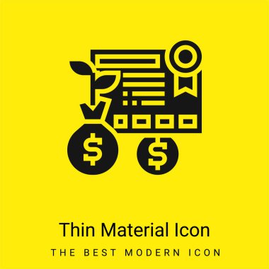 Bond minimal bright yellow material icon clipart