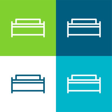 Büyük Yatak Düz 4 renk en küçük simge kümesi