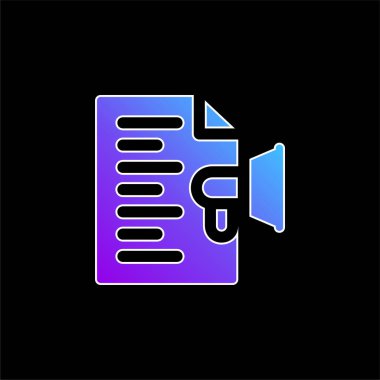 Mavi gradyan vektör simgesi reklam ediliyor