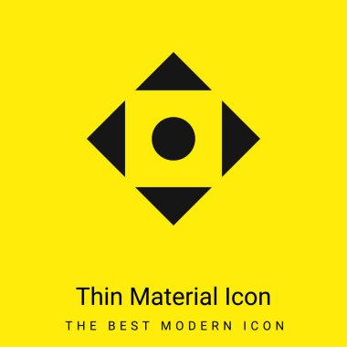 Align Symbol minimal bright yellow material icon clipart