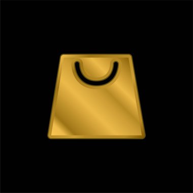 Altın kaplama metalik simge veya logo vektörü