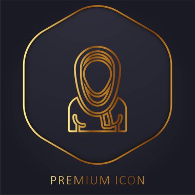 Arab golden line premium logo or icon clipart