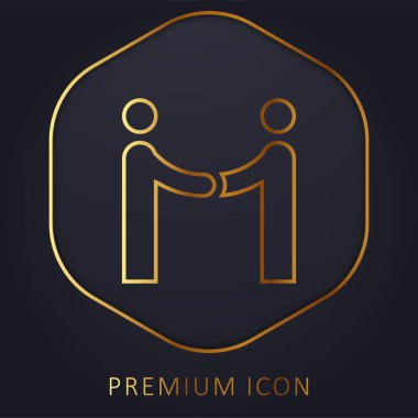 Altın çizgi prim logosu veya simgesi