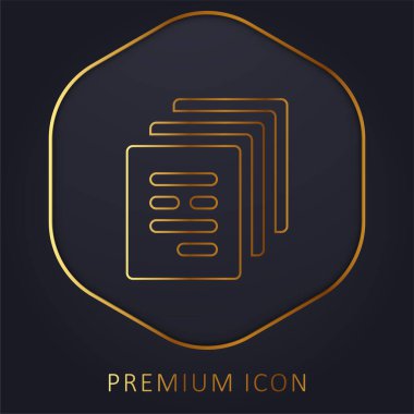 Altın çizgi prim logosunu veya simgesini arşivler