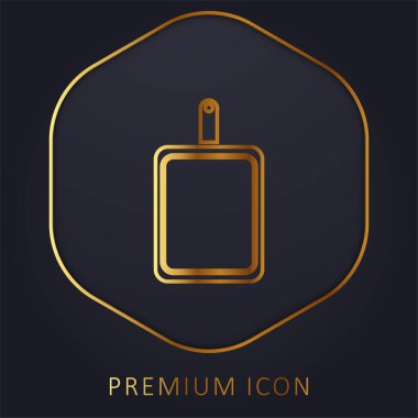 Altın çizgi premium logosu veya simgesi