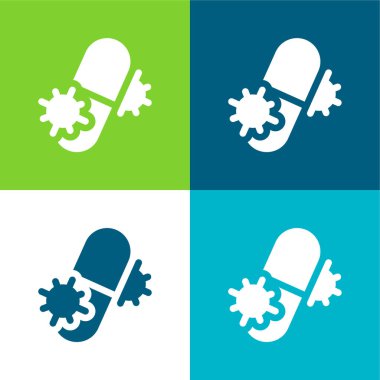 Antibiyotik Düz Renk en az simge seti