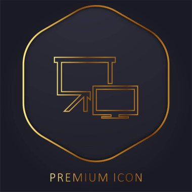 All Screen Sizes golden line premium logo or icon