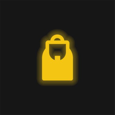 Sırt çantası sarı parlak neon simgesi