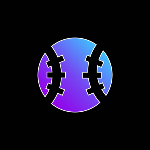 Значок синего градиента Большого бейсбольного мяча