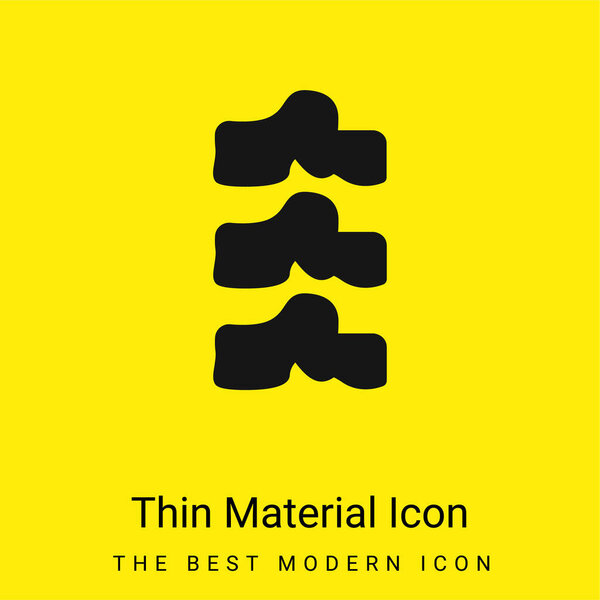 Anatomic Spine minimal bright yellow material icon