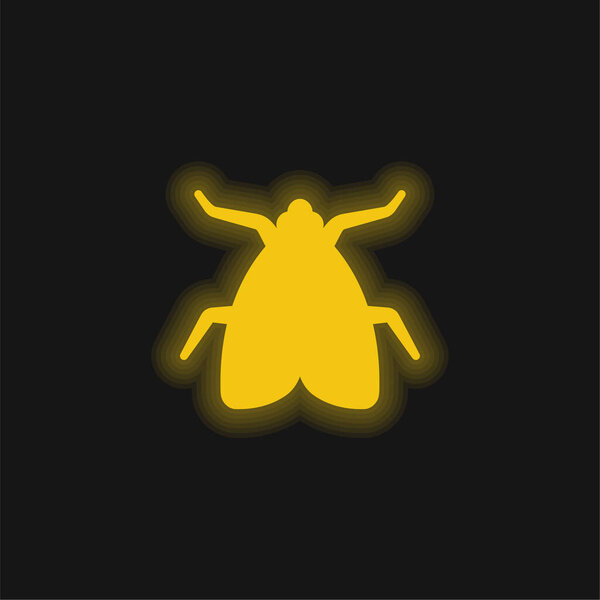 Big Fly yellow glowing neon icon
