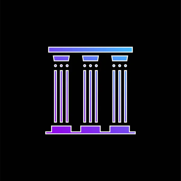 Ancient Pillar Blue Gradient Vector Icon — Stockový vektor