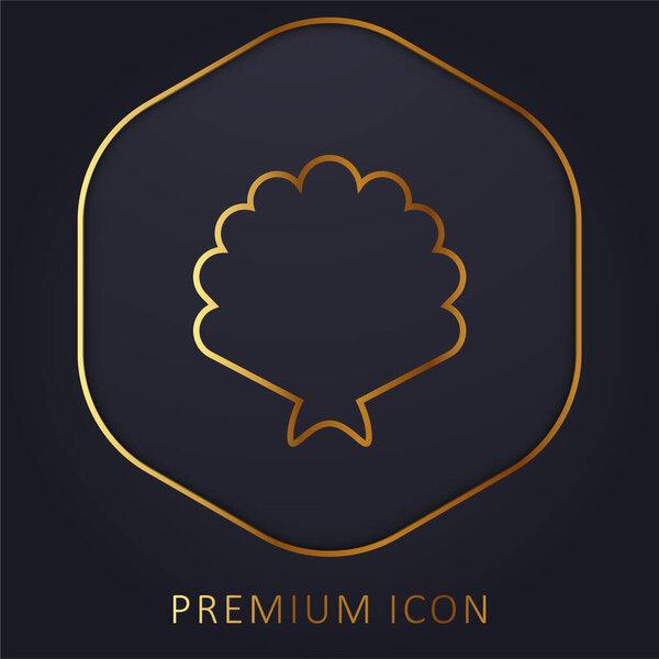 Big Shell golden line premium logo or icon