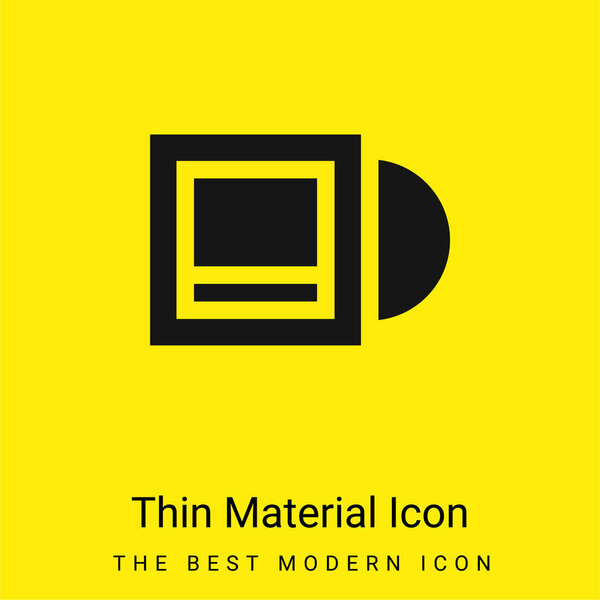 Album minimal bright yellow material icon