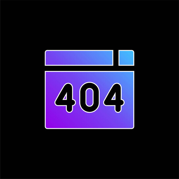 404 Error blue gradient vector icon