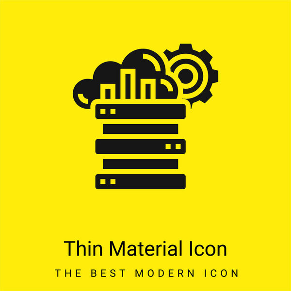 Большие данные минимальный ярко-желтый материал значок