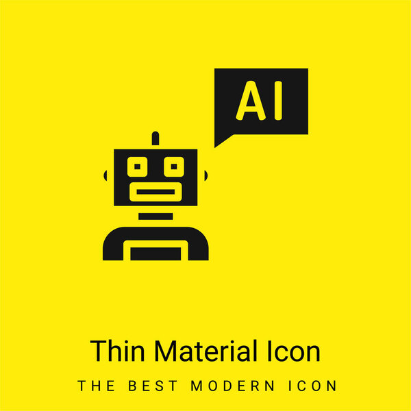 Значок минимального ярко-желтого материала