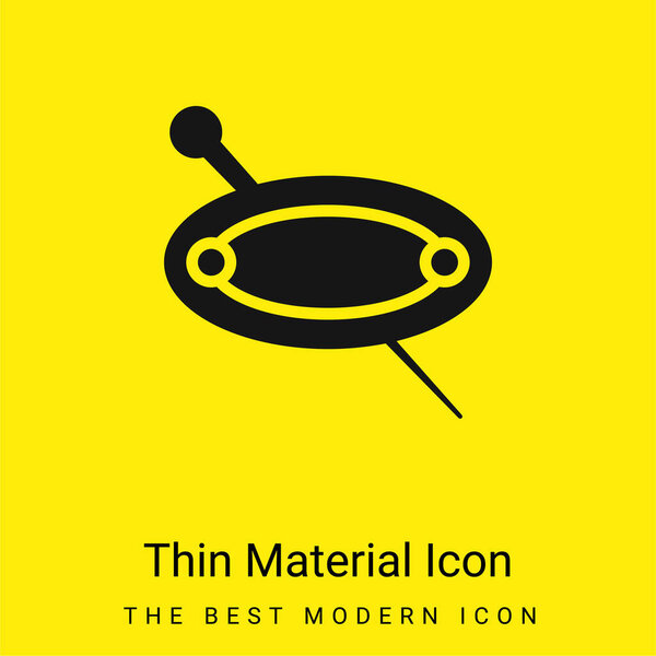 Большая шпилька минимальный ярко-желтый материал значок