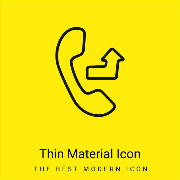 Auricular With An Outgoing Arrow Sign minimal bright yellow material icon