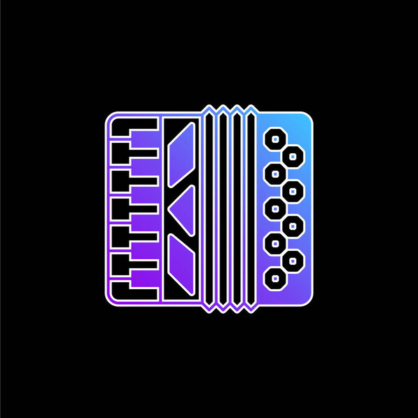 Значок аккордеона синего градиента